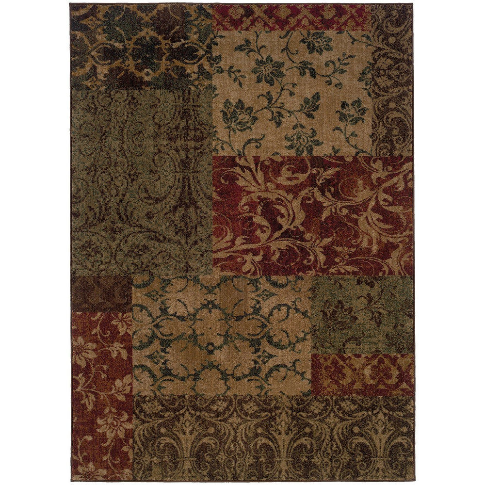 Oriental Weavers Allure 058b1 Indoor Area Rug - Eclectic Green/Red Design, Durable Nylon, Perfect For Active Homes Green,Red Nylon A058b1300390st
