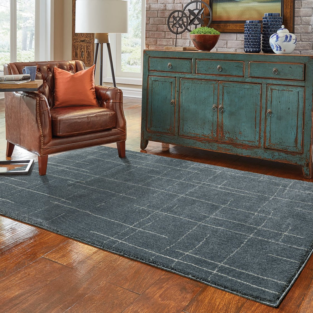 Oriental Weavers Alton Indoor Area Rug - Luxurious Power-loomed Design With Soft Tri-colored Yarn And Unique Texture Blue,Gray Polyester A040b9160230st