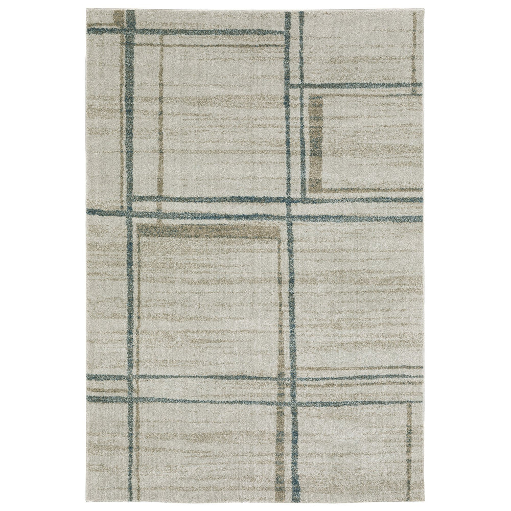 Oriental Weavers Alton Indoor Area Rug - Soft Tri-colored Polyester Yarn With Trendy Textured Design For Any Space Grey,Teal Polyester A501z9160230st