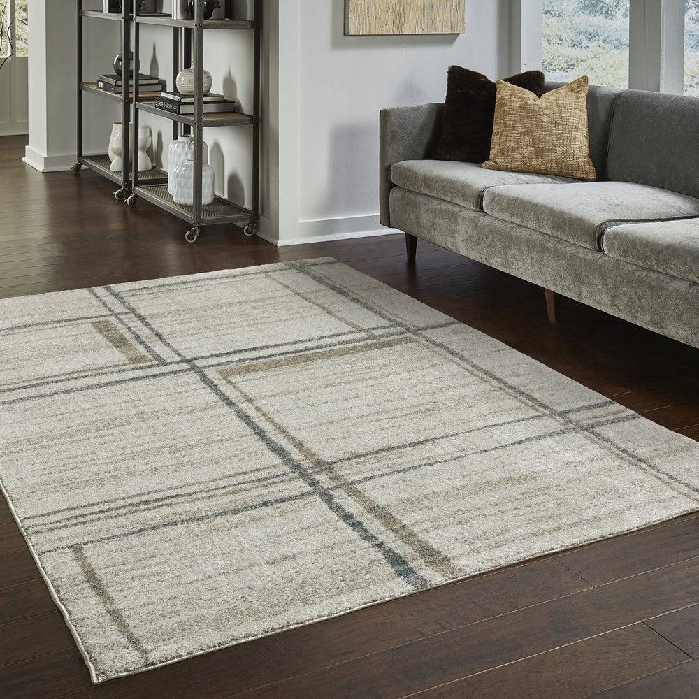 Oriental Weavers Alton Indoor Area Rug - Soft Tri-colored Polyester Yarn With Trendy Textured Design For Any Space Grey,Teal Polyester A501z9160230st
