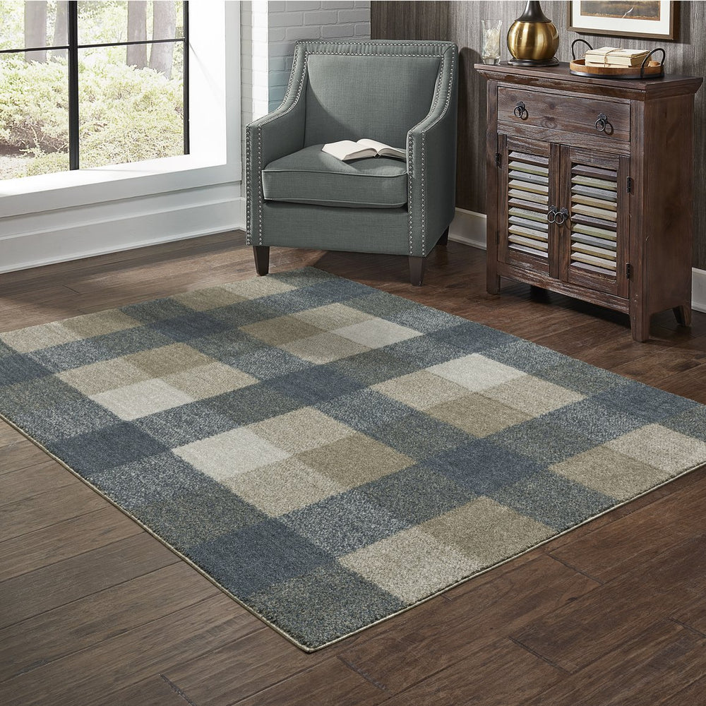 Oriental Weavers Alton Indoor Area Rug – Luxuriously Soft, Textured Design In Trendy Multifaceted Shades For Your Home Teal,Grey Polyester A5093x100152st
