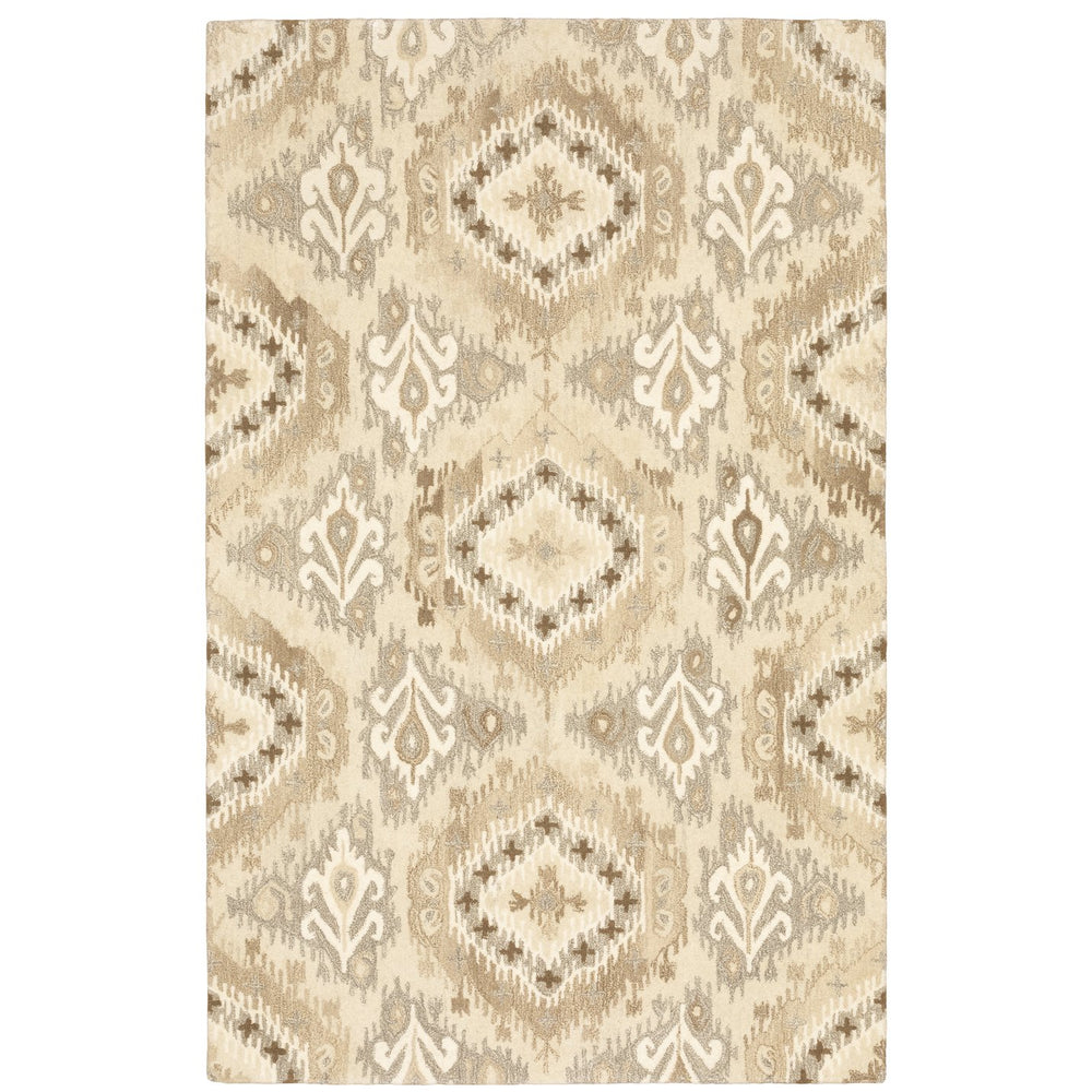 Oriental Weavers Anastasia Handmade Indoor Area Rug - Natural Woven Textile Design For Timeless Home Elegance Beige,Ivory Wool A68003107168st