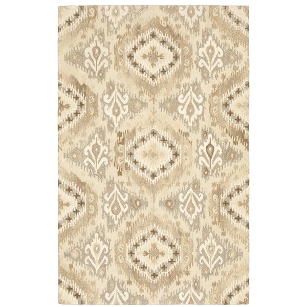 Oriental Weavers Anastasia Handmade Indoor Area Rug - Natural Woven Textile Design For Timeless Home Elegance Beige,Ivory Wool A68003107168st