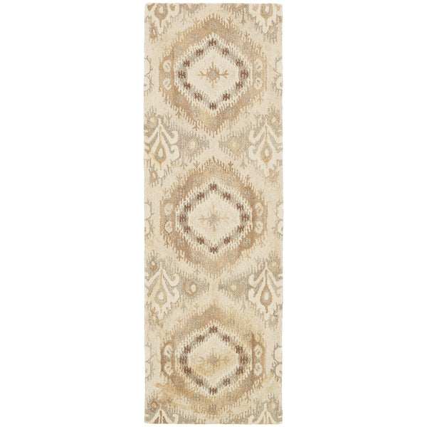 Oriental Weavers Anastasia Handmade Indoor Area Rug - Natural Woven Textile Design For Timeless Home Elegance Beige,Ivory Wool A68003076244st