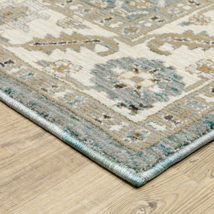 Oriental Weavers Andorra Indoor Area Rug - Luxurious Soft Pile With Over 200 Colors In Vintage Modern Styling Blue,Ivory Polypropylene A2429a200300st