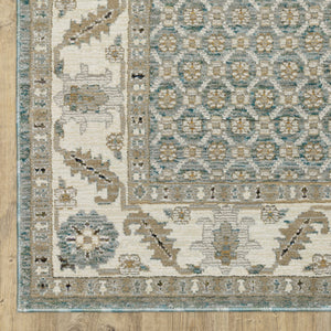 Oriental Weavers Andorra Indoor Area Rug - Luxurious Soft Pile With Over 200 Colors In Vintage Modern Styling Blue,Ivory Polypropylene A2429a200300st