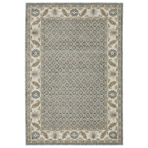 Oriental Weavers Andorra Indoor Area Rug - Luxurious Soft Pile With Over 200 Colors In Vintage Modern Styling Blue,Ivory Polypropylene A2429a200300st