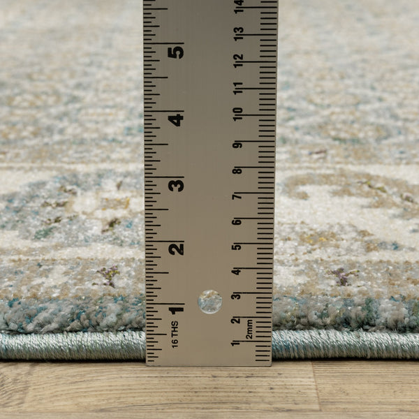 Oriental Weavers Andorra Indoor Area Rug - Luxurious Soft Pile With Over 200 Colors In Vintage Modern Styling Blue,Ivory Polypropylene A2429a200300st