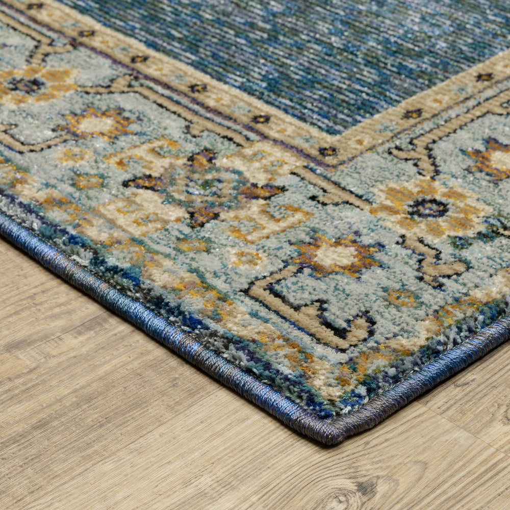Oriental Weavers Andorra Indoor Area Rug - Luxurious 200+ Color Options With Vintage Soul & Modern Elegance Blue,Gold Polypropylene A2430a117170st