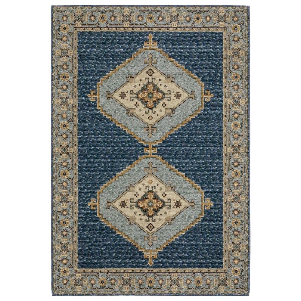 Oriental Weavers Andorra Indoor Area Rug - Luxurious 200+ Color Options With Vintage Soul & Modern Elegance Blue,Gold Polypropylene A2430a117170st