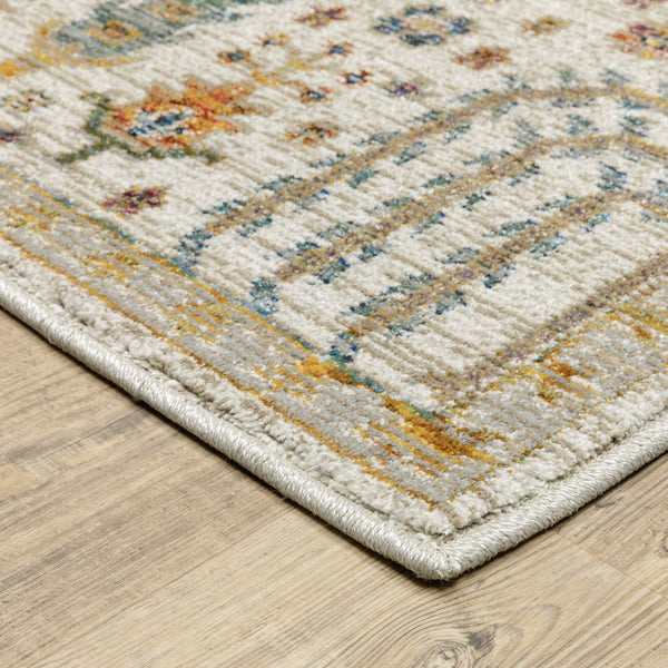 Oriental Weavers Andorra Luxurious Indoor Area Rug - Stunning Weaving Technology With Vibrant Jewel Tones & Soft Pile Ivory,Gold Polypropylene A2449b260370st