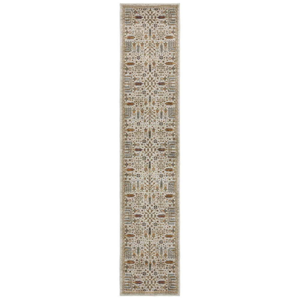 Oriental Weavers Andorra Luxurious Indoor Area Rug - Stunning Weaving Technology With Vibrant Jewel Tones & Soft Pile Ivory,Gold Polypropylene A2449b076365st