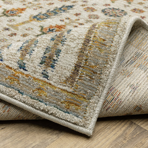 Oriental Weavers Andorra Luxurious Indoor Area Rug - Stunning Weaving Technology With Vibrant Jewel Tones & Soft Pile Ivory,Gold Polypropylene A2449b260370st