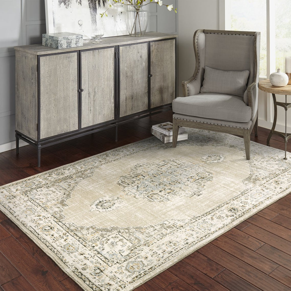 Oriental Weavers Andorra Luxurious Indoor Area Rug – Stunning Blend Of 200 Colors In Vintage Modern Style Decor Beige,Ivory Polypropylene A303d0058100st