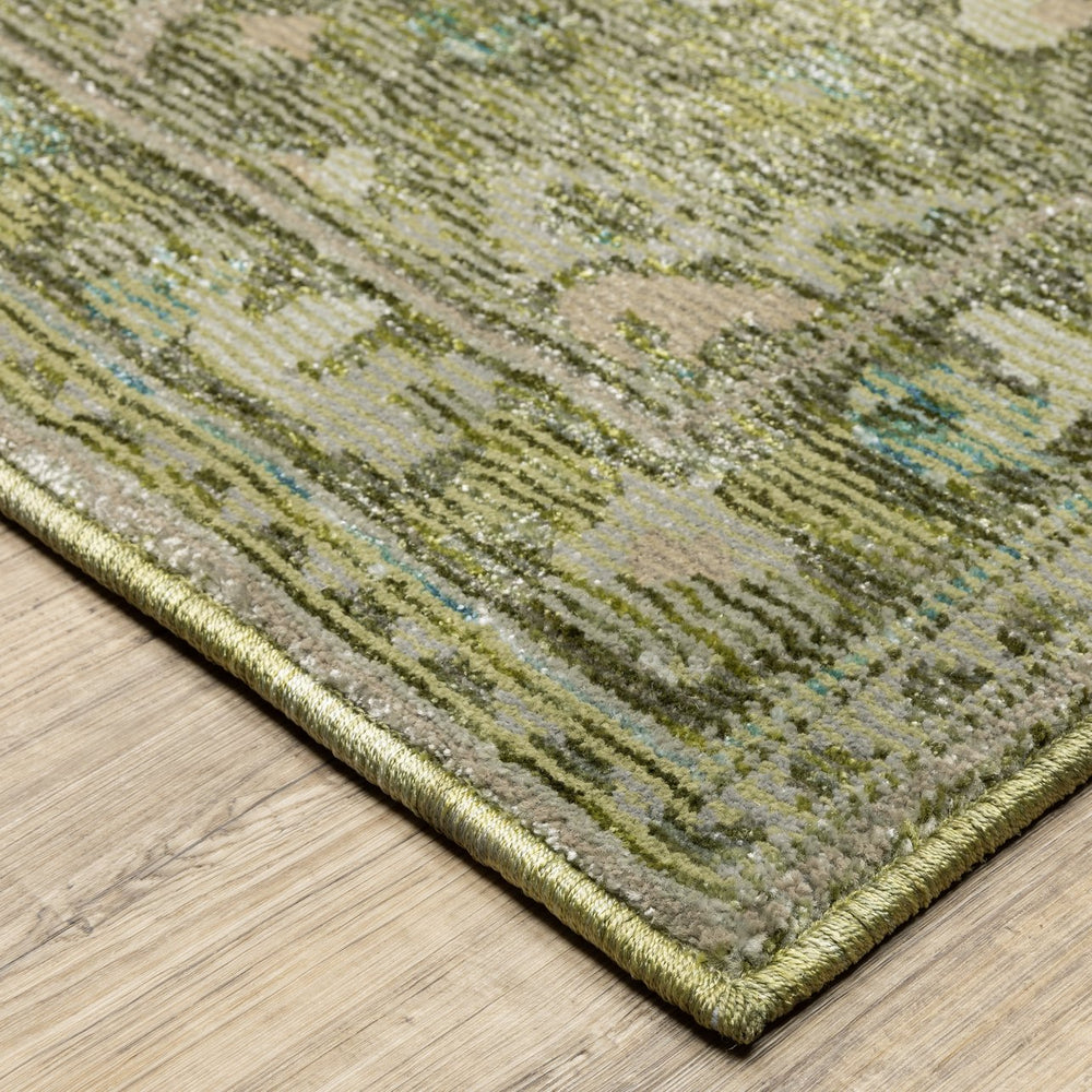 Oriental Weavers Andorra Vintage-Inspired Olive Green Area Rug With Plush Multi-Yarn Weave And Distressed Charm 66.93'' L x 46.06'' W A3709C117170ST