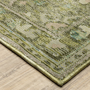 Oriental Weavers Andorra Vintage-Inspired Olive Green Area Rug With Plush Multi-Yarn Weave And Distressed Charm 66.93'' L x 46.06'' W A3709C117170ST
