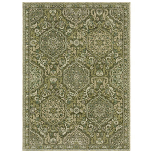 Oriental Weavers Andorra Vintage-Inspired Olive Green Area Rug With Plush Multi-Yarn Weave And Distressed Charm 66.93'' L x 46.06'' W A3709C117170ST