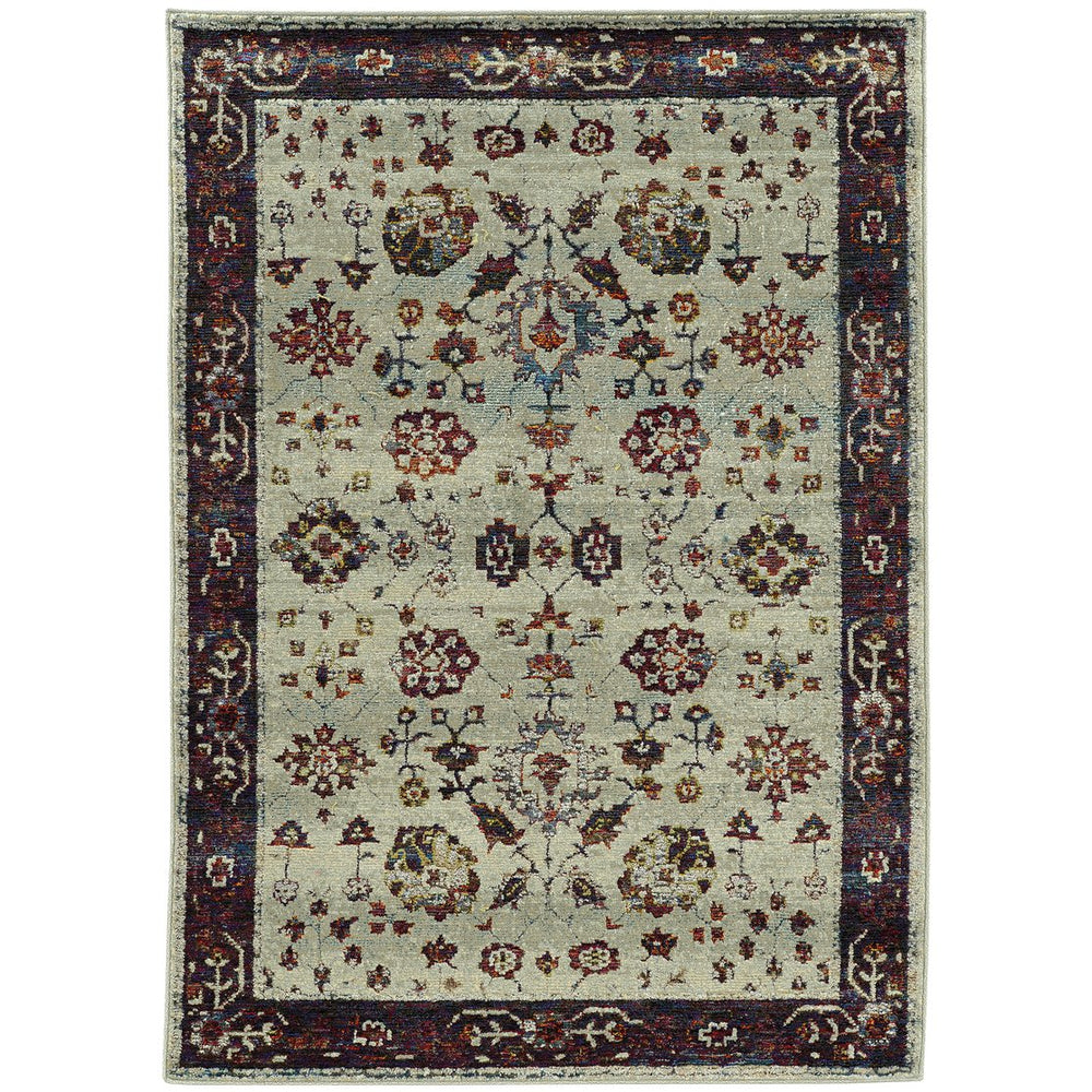 Oriental Weavers Andorra Indoor Area Rug – Luxurious Blend Of Over 200 Colors For Vintage Modern Style Décor Stone,Red Polypropylene A6842d117170st