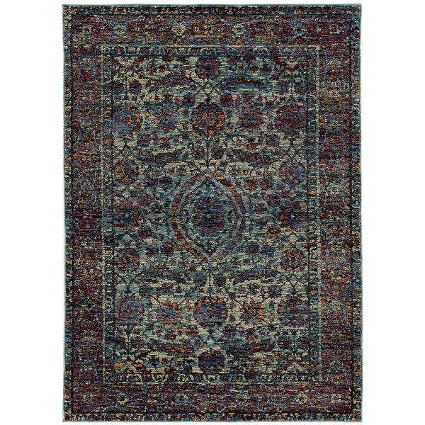 Oriental Weavers Andorra Indoor Area Rug - Luxurious Soft Pile With Stunning Jewel Tones For Modern Traditional Spaces Blue,Purple Polypropylene A6846b117170st