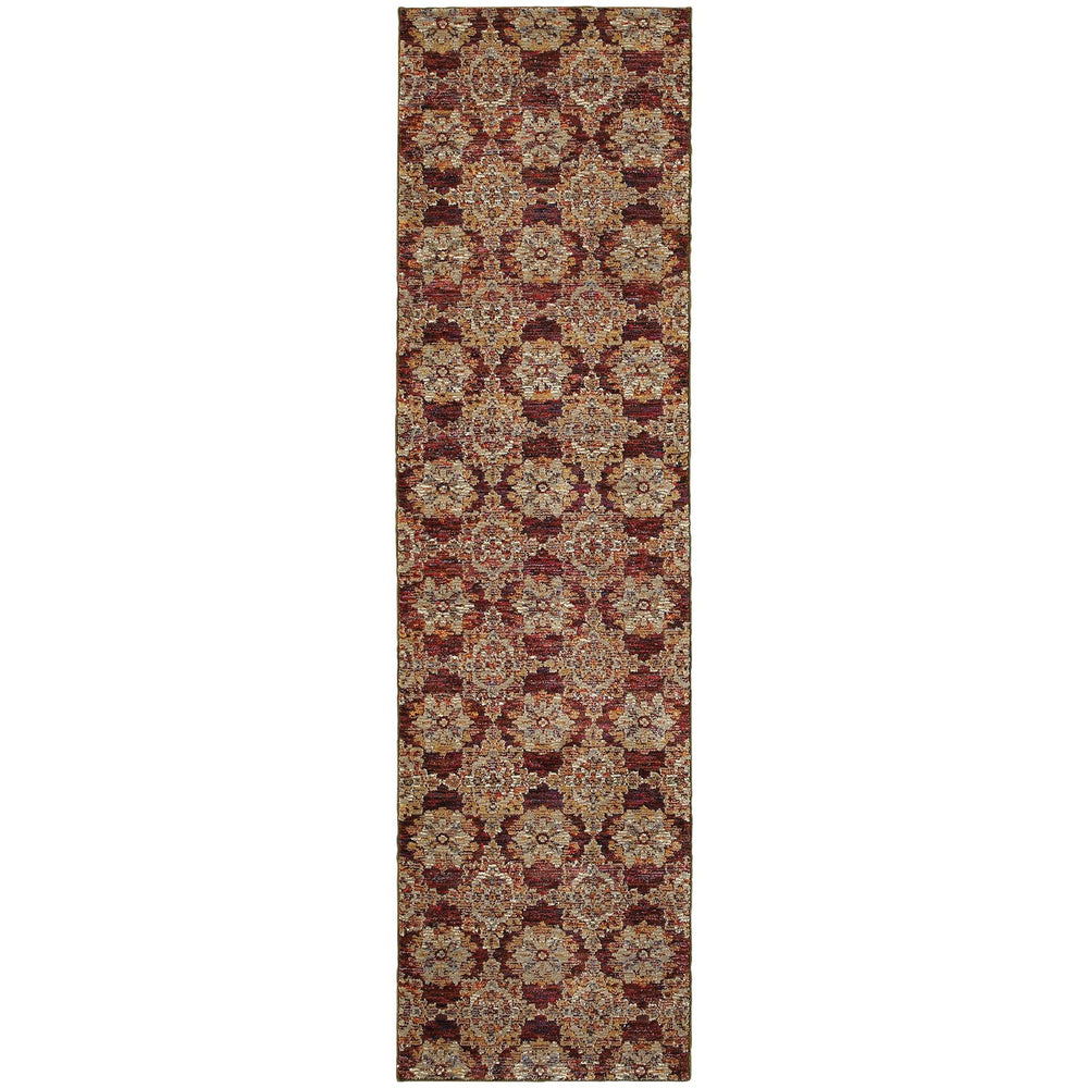 Oriental Weavers Andorra Luxurious Indoor Area Rug - Stunning Weaving Technology With 200+ Colors & Vintage Soul Red,Gold Polypropylene A6883a067253st