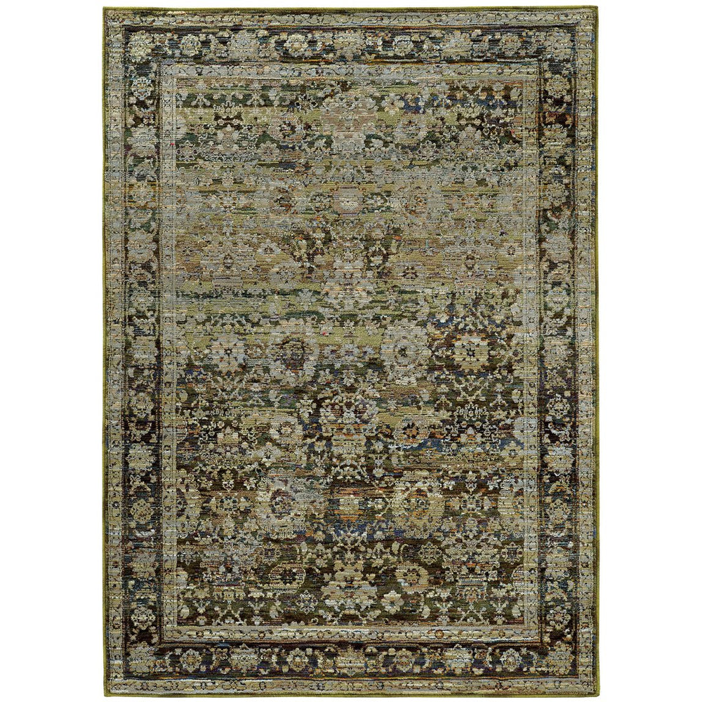 Oriental Weavers Andorra Luxurious Indoor Area Rug - Stunning Vintage Meets Modern Design In Over 200 Color Options Green,Brown Polypropylene A7125c117170st