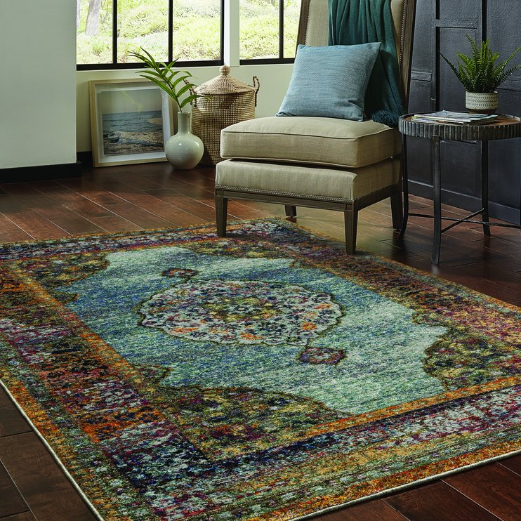Oriental Weavers Andorra Indoor Area Rug - Luxurious Vintage Style With Stunning Jewel Tones And Soft Pile Finish Blue,Multi Polypropylene A7139a058100st