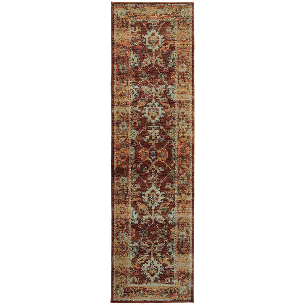 Oriental Weavers Andorra Luxurious Indoor Area Rug - Stunning Weaving Technology With Over 200 Vibrant Colors Red,Gold Polypropylene A7154a067253st