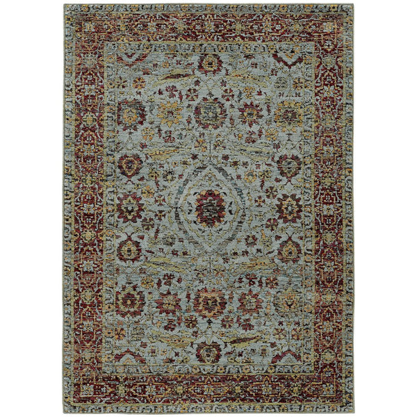 Oriental Weavers Andorra Indoor Area Rug – Luxurious Soft Pile In Stunning Jewel Tones, Perfect For Modern Spaces Blue,Red Polypropylene A7155a117170st