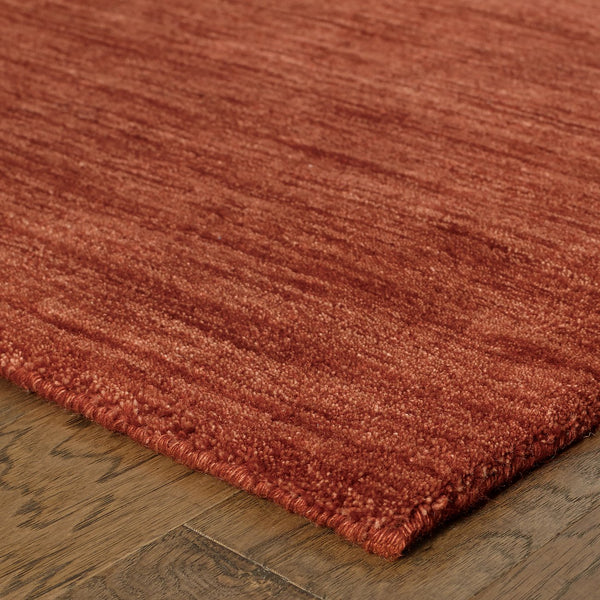 Oriental Weavers Aniston Handwoven Wool Indoor Area Rug - Luxurious Heathered Hues For Sophisticated Style Rust Wool A27103076244st
