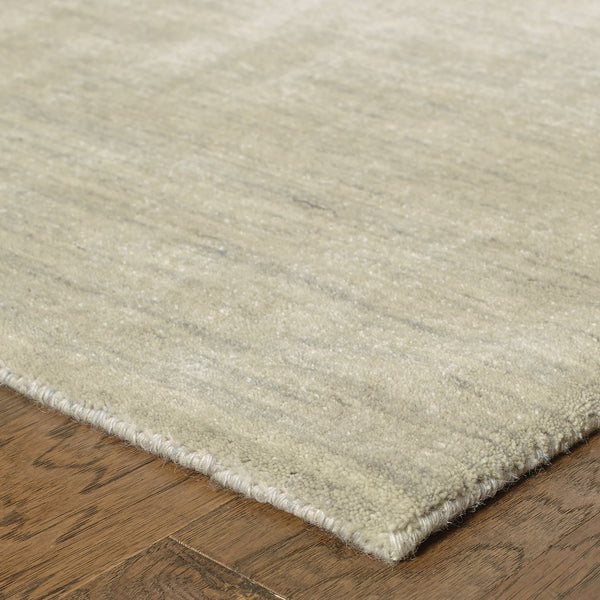 Oriental Weavers Aniston Handwoven Wool Indoor Area Rug – Luxurious Solid And Heathered Hues For Elegant Décor Beige Wool A27107076244st