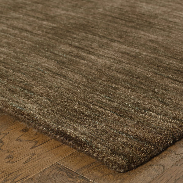Oriental Weavers Aniston Handwoven Wool Indoor Area Rug - Luxurious Heathered Hues For Sophisticated Decor Brown Wool A27109076244st