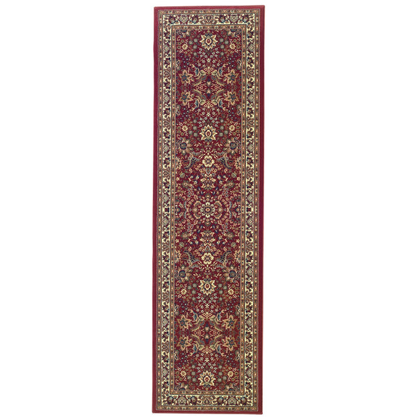 Oriental Weavers Ariana Indoor Area Rug - Traditional Handcrafted Design With Oriental Patterns For Modern Spaces Red,Ivory Polypropylene A113r3080285st