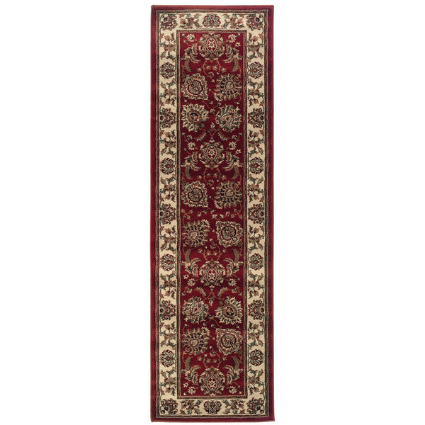 Oriental Weavers Ariana Indoor Area Rug - Exquisite Traditional Design With Modern Hues For Timeless Elegance Red,Ivory Polypropylene A117c3080285st