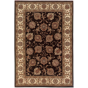Oriental Weavers Ariana Indoor Area Rug – Elegant Traditional Design With Oriental Patterns For Timeless Style Brown,Ivory Polypropylene A117d3120180st