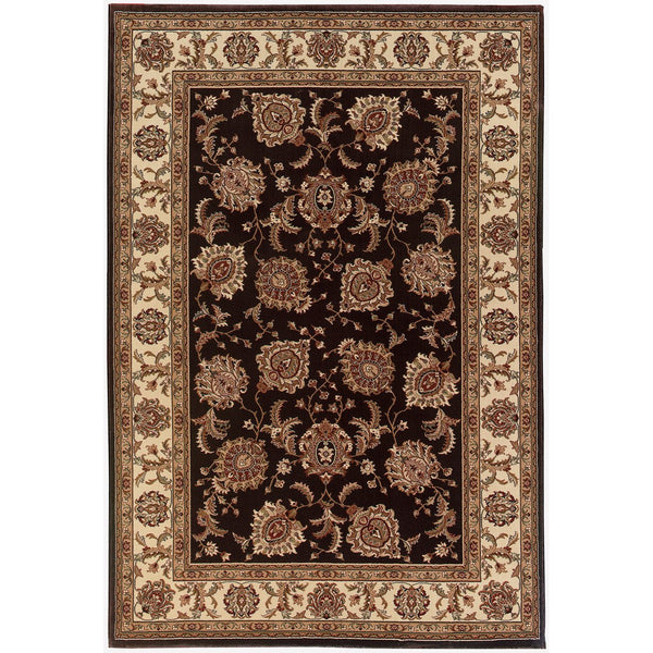 Oriental Weavers Ariana Indoor Area Rug – Elegant Traditional Design With Oriental Patterns For Timeless Style Brown,Ivory Polypropylene A117d3120180st