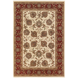 Oriental Weavers Ariana Handcrafted Ivory And Red Indoor Area Rug – Timeless Elegance With Rich Oriental Patterns Ivory,Red Polypropylene A117j3120180st