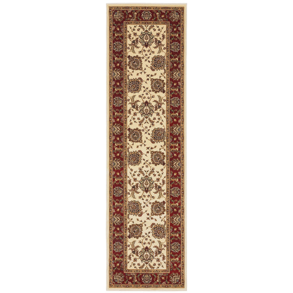 Oriental Weavers Ariana Handcrafted Ivory And Red Indoor Area Rug – Timeless Elegance With Rich Oriental Patterns Ivory,Red Polypropylene A117j3068235st