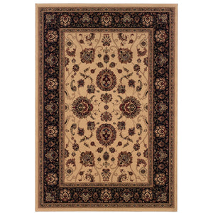 Oriental Weavers Ariana Indoor Area Rug - Exquisite Handmade Design With Traditional Patterns For Elegant Spaces Ivory,Black Polypropylene A130/7120180st