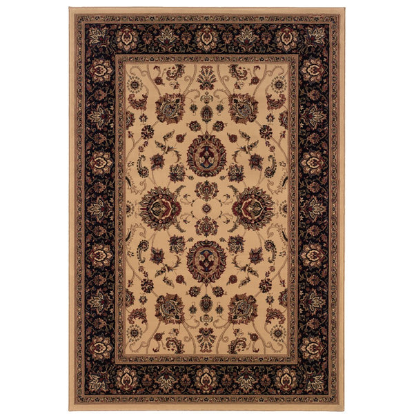 Oriental Weavers Ariana Indoor Area Rug - Exquisite Handmade Design With Traditional Patterns For Elegant Spaces Ivory,Black Polypropylene A130/7120180st