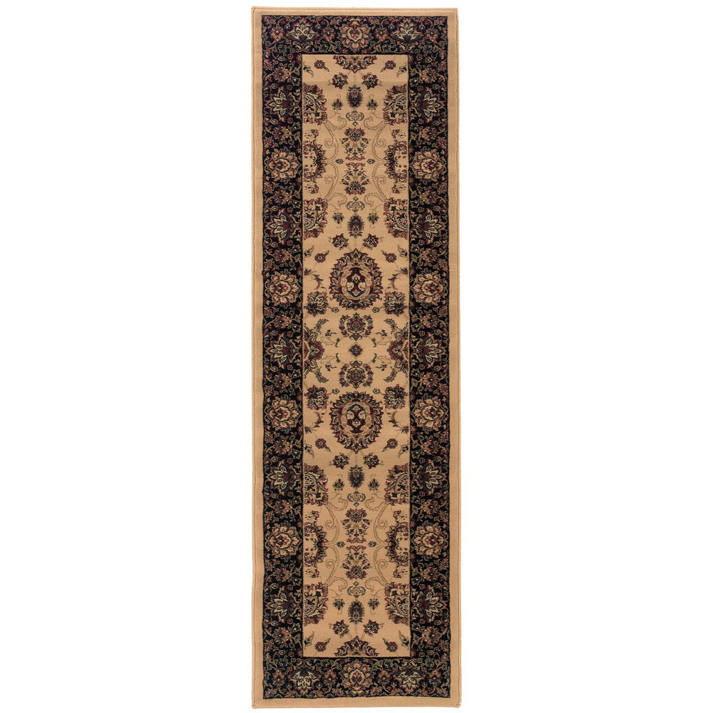 Oriental Weavers Ariana Indoor Area Rug - Exquisite Handmade Design With Traditional Patterns For Elegant Spaces Ivory,Black Polypropylene A130/7120180st