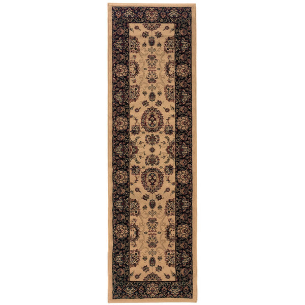 Oriental Weavers Ariana Indoor Area Rug - Exquisite Handmade Design With Traditional Patterns For Elegant Spaces Ivory,Black Polypropylene A130/7068235st