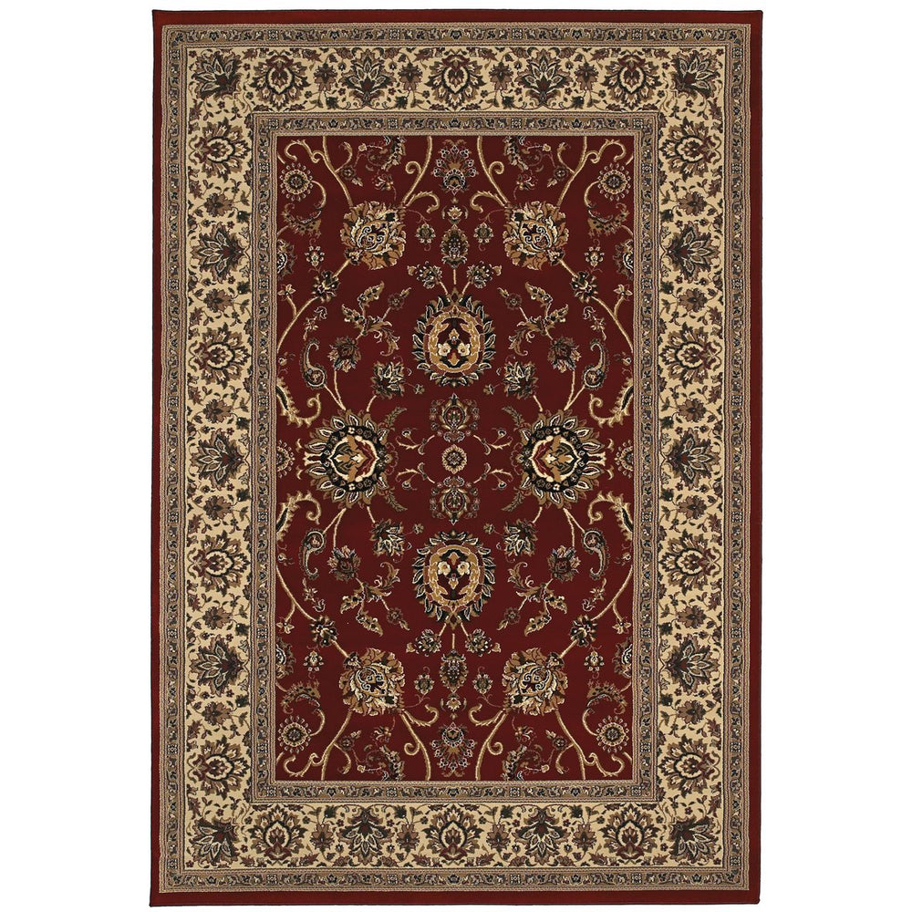 Oriental Weavers Ariana Indoor Area Rug - Exquisite Traditional Design With Oriental Patterns And Modern Hues Red,Ivory Polypropylene A130/8068235st