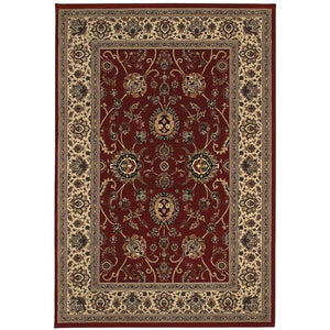 Oriental Weavers Ariana Indoor Area Rug - Exquisite Traditional Design With Oriental Patterns And Modern Hues Red,Ivory Polypropylene A130/8120180st