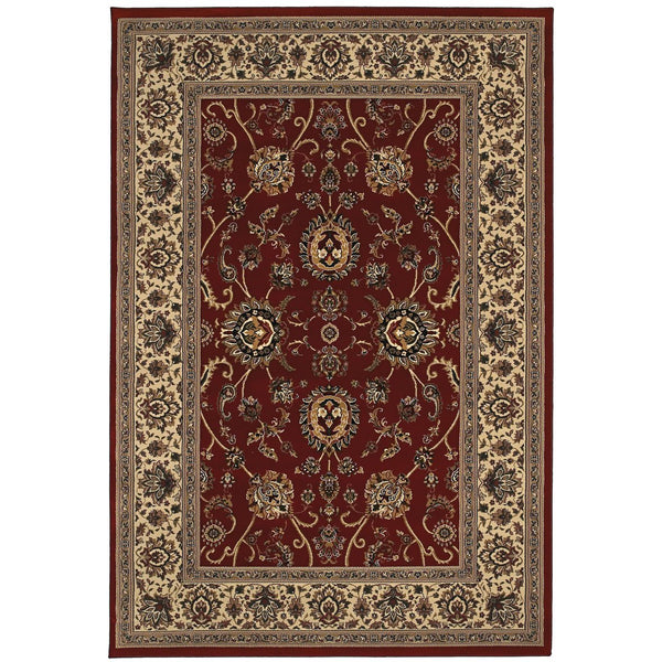 Oriental Weavers Ariana Indoor Area Rug - Exquisite Traditional Design With Oriental Patterns And Modern Hues Red,Ivory Polypropylene A130/8120180st