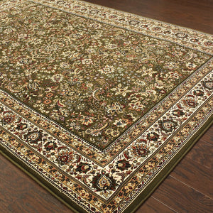 Oriental Weavers Ariana Indoor Area Rug - Stunning Traditional Design With Oriental Patterns For Elegant Spaces Green,Ivory Polypropylene A213g8060090st