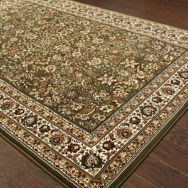 Oriental Weavers Ariana Indoor Area Rug - Stunning Traditional Design With Oriental Patterns For Elegant Spaces Green,Ivory Polypropylene A213g8060090st