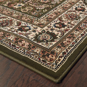 Oriental Weavers Ariana Indoor Area Rug - Stunning Traditional Design With Oriental Patterns For Elegant Spaces Green,Ivory Polypropylene A213g8060090st