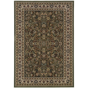 Oriental Weavers Ariana Indoor Area Rug - Stunning Traditional Design With Oriental Patterns For Elegant Spaces Green,Ivory Polypropylene A213g8060090st