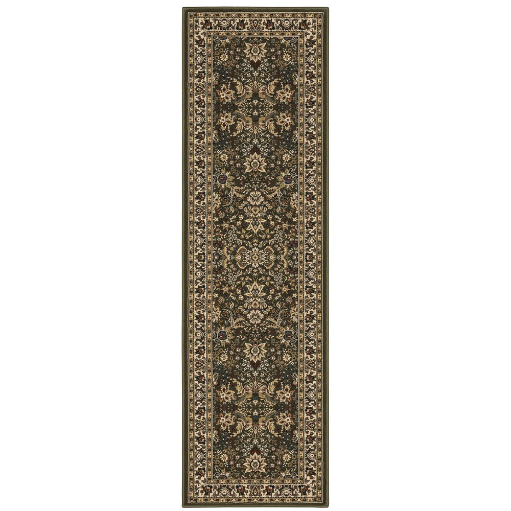 Oriental Weavers Ariana Indoor Area Rug - Stunning Traditional Design With Oriental Patterns For Elegant Spaces Green,Ivory Polypropylene A213g8068235st
