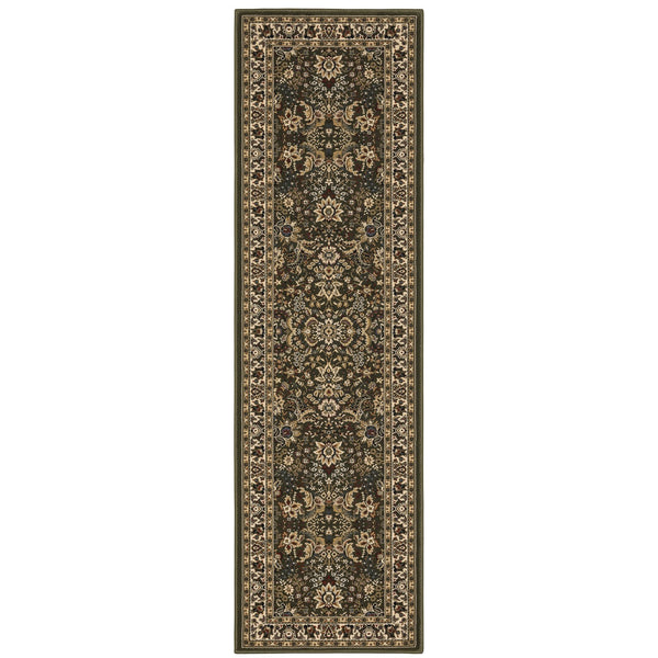 Oriental Weavers Ariana Indoor Area Rug - Stunning Traditional Design With Oriental Patterns For Elegant Spaces Green,Ivory Polypropylene A213g8068235st
